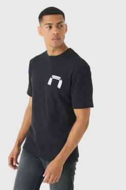 Sale boohooMAN Woven Tab Lounge Top black